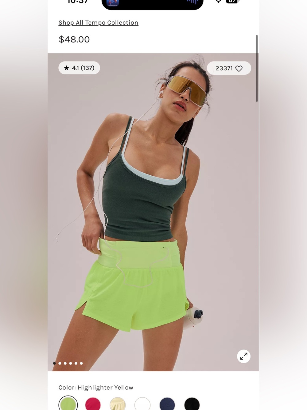 Free People run shorts